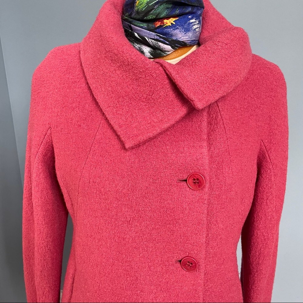 Talbots petite wool blend coral pink coat. 12P.